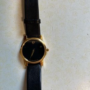 2 Movado ladies watches.  18” pearl necklace 7” bracelet